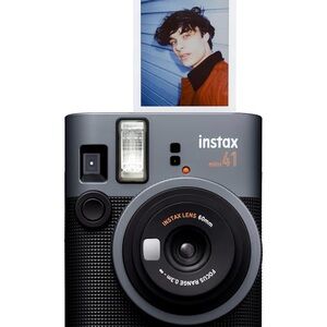 Fujifilm instax mini 41 Instant Camera - Charcoal Gray and Black